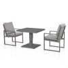 Maze Lounge Outdoor Furniture Amalfi Grey 3 Piece Bistro Set with Rising Table