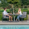 Maze Lounge Outdoor Furniture Amalfi Grey 3 Piece Bistro Set with Rising Table