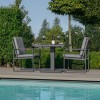 Maze Lounge Outdoor Furniture Amalfi Grey 3 Piece Bistro Set with Rising Table