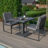 Maze Lounge Outdoor Furniture Amalfi Grey 3 Piece Bistro Set with Rising Table