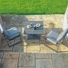 Maze Lounge Outdoor Furniture Amalfi Grey 3 Piece Bistro Set with Rising Table