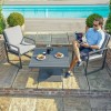 Maze Lounge Outdoor Furniture Amalfi Grey 3 Piece Bistro Set with Rising Table