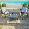 Maze Lounge Outdoor Furniture Amalfi Grey 3 Piece Bistro Set with Rising Table