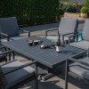 Maze Lounge Outdoor Furniture Amalfi Grey 6 Seat Rectangular Dining Set with Rising Table