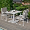 Maze Lounge Outdoor Furniture Amalfi White 3 Piece Bistro Set with Rising Table