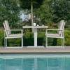 Maze Lounge Outdoor Furniture Amalfi White 3 Piece Bistro Set with Rising Table