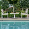 Maze Lounge Outdoor Furniture Amalfi White 3 Piece Bistro Set with Rising Table