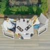 Maze Lounge Outdoor Furniture Amalfi White 3 Piece Bistro Set with Rising Table