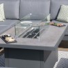 Maze Lounge Outdoor Furniture New York Grey Corner Dining Set With Fire Pit Table