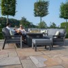 Maze Lounge Outdoor Furniture New York Grey U-shaped Sofa Set With Fire Pit Table