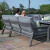 Maze Lounge Outdoor Furniture New York Grey U-shaped Sofa Set With Fire Pit Table