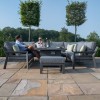 Maze Lounge Outdoor Furniture New York Grey U-shaped Sofa Set With Fire Pit Table