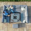 Maze Lounge Outdoor Furniture New York Grey U-shaped Sofa Set With Fire Pit Table