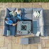 Maze Lounge Outdoor Furniture New York Grey U-shaped Sofa Set With Fire Pit Table