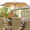 Nova Garden Furniture Oyster Natural Round 8 Seat Rattan Dining Set