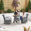 Nova Garden Furniture Olivia Grey 2 Seat 75cm Bistro Set