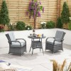 Nova Garden Furniture Olivia Grey 2 Seat 75cm Bistro Set