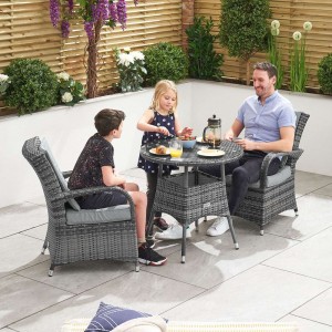 Nova Garden Furniture Olivia Grey 2 Seat 75cm Bistro Set Nova Garden Furniture Olivia Grey 2 Seat 75cm Bistro Set