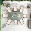 Nova Garden Furniture Olivia Brown Oval 8 Seat Dining set