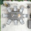 Nova Garden Furniture Olivia Grey Oval 8 Seat Dining set