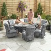 Nova Garden Furniture Olivia Grey Oval 6 Seat Dining set With Ice Bucket