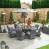 Nova Garden Furniture Olivia Grey Round 8 Seat Dining set With Ice Bucket