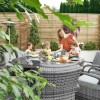 Nova Garden Furniture Olivia Grey Round 8 Seat Dining set With Ice Bucket