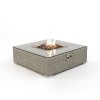 Nova Garden Furniture Chelsea White Wash Square Firepit Table