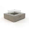 Nova Garden Furniture Chelsea White Wash Square Firepit Table