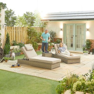 Nova Garden Furniture Oyster Sunlounger Set Nova Garden Furniture Oyster Sunlounger Set