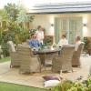 Nova Garden Furniture Oyster Oval 6 Seat Rattan Dining Set