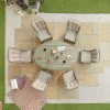 Nova Garden Furniture Oyster Oval 6 Seat Rattan Dining Set