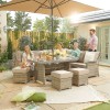 Nova Garden Furniture Oyster Corner Dining Set with Parasol Hole