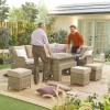 Nova Garden Furniture Oyster Corner Dining Set with Rising Table