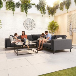 Nova Garden Furniture Infinity Dark Grey Corner Fabric Sofa Set Nova Garden Furniture Infinity Dark Grey Corner Fabric Sofa Set