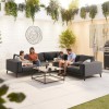 Nova Garden Furniture Infinity Dark Grey Corner Fabric Sofa Set