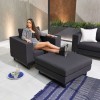 Nova Garden Furniture Eden Dark Grey 2 Seat Outdoor Fabric Sofa Set