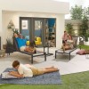 Nova Garden Furniture Milano Grey Sun Lounger Set With Side Table