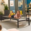 Nova Garden Furniture Milano Grey Sun Lounger Set With Side Table
