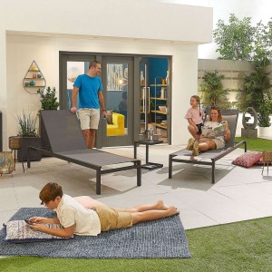 Nova Garden Furniture Milano Grey Sun Lounger Set With Side Table Nova Garden Furniture Milano Grey Sun Lounger Set With Side Table