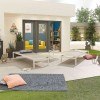 Nova Garden Furniture Milano White Sun Lounger Set With Side Table