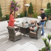 Nova Garden Furniture Olivia Brown Square 4 Seat 1m Rattan Dining Set