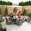 Nova Garden Furniture Olivia Brown Square 4 Seat 1m Rattan Dining Set