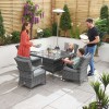 Nova Garden Furniture Olivia Grey Square 4 Seat 1m Rattan Dining Set