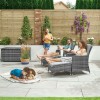 Nova Garden Furniture New Hampshire Grey Rattan Lounge Set