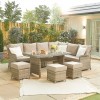 Nova Garden Furniture Oyster Corner Dining Set with Casual Table