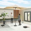 Nova Garden Furniture Antigua Beige 3m x 2m Rectangular Aluminium Table Parasol