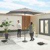Nova Garden Furniture Antigua Grey 3m x 2m Rectangular Aluminium Table Parasol