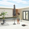 Nova Garden Furniture Antigua Grey 3m x 2m Rectangular Aluminium Table Parasol