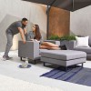 Nova Outdoor Fabric Light Grey Eden Corner Sofa Set with Chairs & Stool